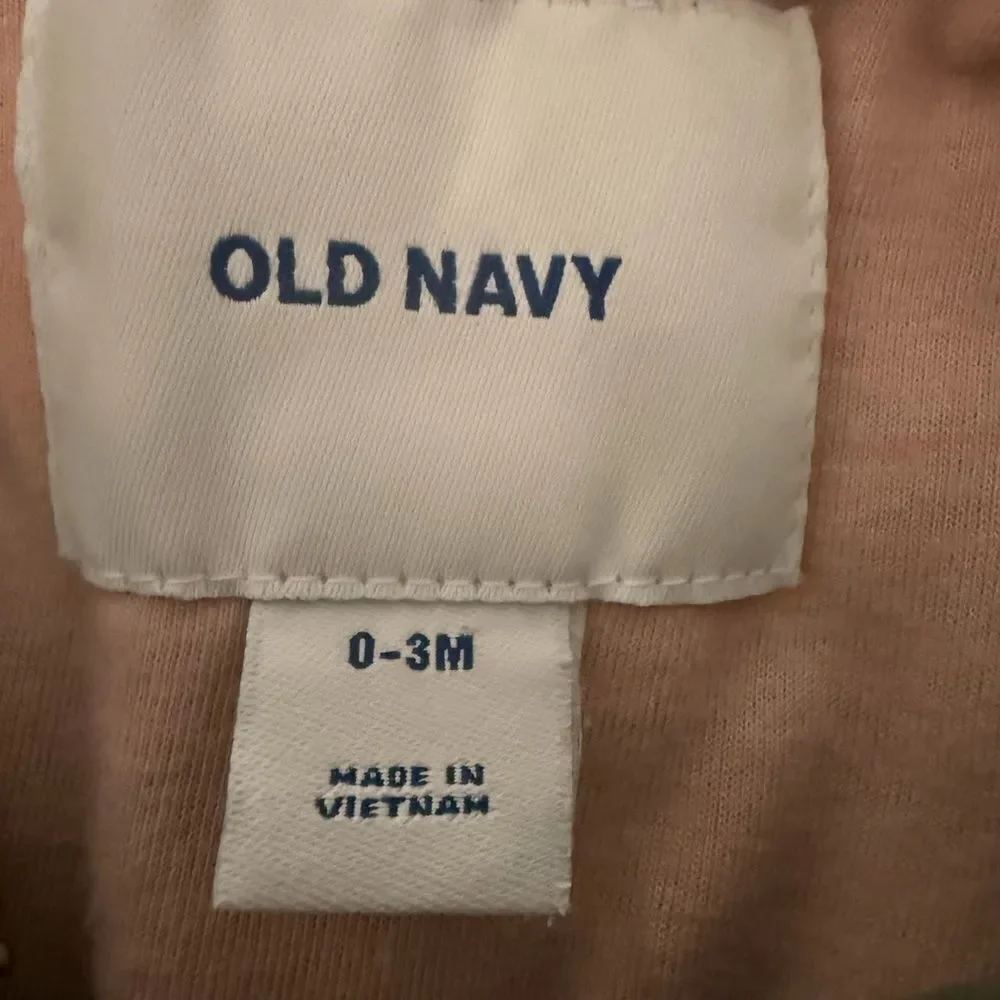 Old Navy size 0-3 mos.Green Hooded Jacket